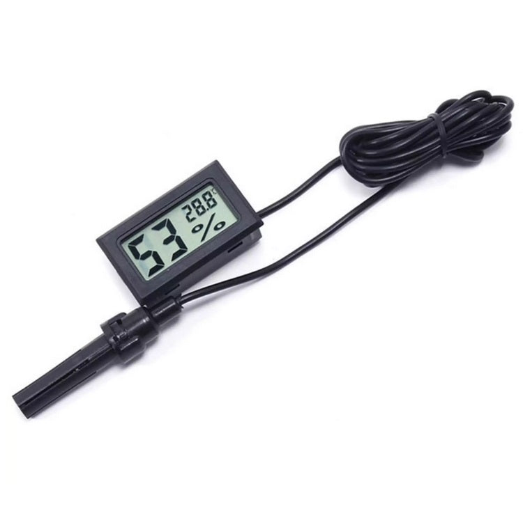 Mini Lcd Digital Thermometer  Hygrometer Indoor Temperature Humidity Meter W/probe Black