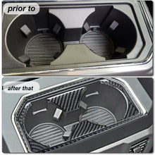 Load image into Gallery viewer, Carbon Fiber Rear Drain Cup  Holder  Panel  Cover  Trim For F-150 2017-2019 Carbon black
