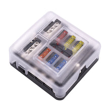 Carica l&#39;immagine nel visualizzatore di Gallery, Automotive Pc Waterproof Fuse  Box With Led Indicator 5a 10a 15a 20a Fuses Spade For Cars Suv Rv Buses Yachts Boats as picture show
