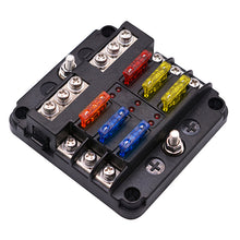 Carica l&#39;immagine nel visualizzatore di Gallery, Automotive Pc Waterproof Fuse  Box With Led Indicator 5a 10a 15a 20a Fuses Spade For Cars Suv Rv Buses Yachts Boats as picture show
