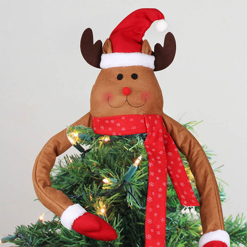 Deer Doll Christmas  Tree  Top  Decoration New Year Dinner Party Home Christmas Decorations Deer Tree Top Star