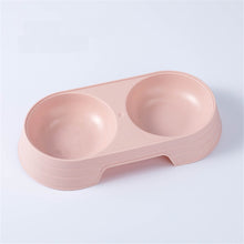 Load image into Gallery viewer, Double Bowl Food  Feeder Pet Drinking Tray Feeder For Cats Dogs Supplies Pink

