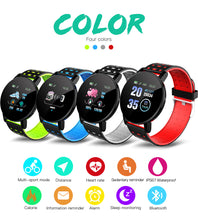 Load image into Gallery viewer, Smart  Bracelet Blood Pressure Waterproof Sport Round Smartwatch Smart Clock Fitness Tracker For Android Ios Black
