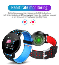 Load image into Gallery viewer, Smart  Bracelet Blood Pressure Waterproof Sport Round Smartwatch Smart Clock Fitness Tracker For Android Ios Black
