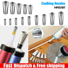 Load image into Gallery viewer, 14pcs/set Caulking  Kit Stainless Steel Applicator Tool To Tidy The Kitchen Bathroom 14pcs
