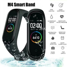 Carica l&#39;immagine nel visualizzatore di Gallery, M4  Smart  Watch Heart Rate Blood Pressure Monitor Sport Band Wristband Tracker Black
