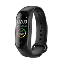 Carica l&#39;immagine nel visualizzatore di Gallery, M4  Smart  Watch Heart Rate Blood Pressure Monitor Sport Band Wristband Tracker Black
