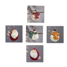 Load image into Gallery viewer, Christmas  Pendant Retro Old-fashioned Decoration Santa Claus Snowman Pendant Christmas Tree Decoration Left old man
