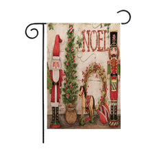 Carica l&#39;immagine nel visualizzatore di Gallery, 30*45cm Christmas Double-sided Printing Garden  Flag Without Flagpole Decoration Props Red house
