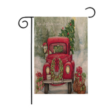 Last inn bildet i Galleri-visningsprogrammet, 30*45cm Christmas Double-sided Printing Garden  Flag Without Flagpole Decoration Props Red house
