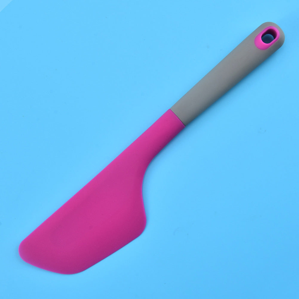 Silicone  Baking  Scraper 34CM Non Stick Butter Spatula Smoother Spreader Heat Resistant Cookie Scraper Rose Red