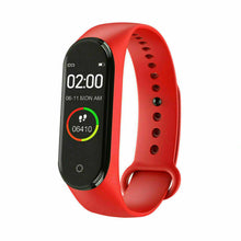 Carica l&#39;immagine nel visualizzatore di Gallery, M4  Smart  Watch Heart Rate Blood Pressure Monitor Sport Band Wristband Tracker Red
