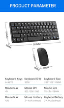 Carica l&#39;immagine nel visualizzatore di Gallery, 2.4g Wireless  Keyboard Mouse Set Portable 10m Distance Keyboard Set With Usb Wireless Receiver black
