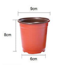 Load image into Gallery viewer, Plastic Multi-size Flower  Pot Plant Pots Succulent Planter Pot For Outdoor Indoor Plants Red outside and black inside_caliber 90mm
