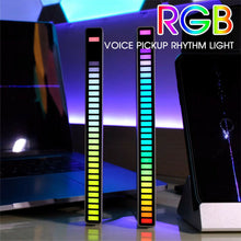 Load image into Gallery viewer, 32 Led Rgb Pickup Rhythm Light Car Sound Control Light Music Rhythm Light black
