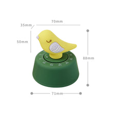 Load image into Gallery viewer, Kitchen  Timer Craft Mechanical Wind Up Timers Cute Animals Time Manage Timer Baking Boiling Egg Timer Green bird
