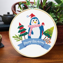 Lade das Bild in den Galerie-Viewer, Embroidery  Set Christmas Series 14ct Hanging Picture Simple Beginner Manual Diy Craft Kit Polar bear
