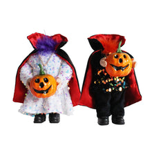 Load image into Gallery viewer, Halloween Decorations Headless  Doll Gnome Sequined Pumpkin Ornament Home Kitchen Decor Tray Decorations White
