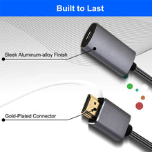 Last inn bildet i Galleri-visningsprogrammet, Metal Adapter  Cable Hdmi-compatible To Type C Female 4k 60hz Audio Video Cable Silver
