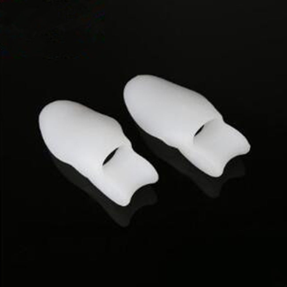 Hallux Valgus Guard Soft Silicone Corrector Separator Bunion Pain Protection Feet Straightener for Man Woman white