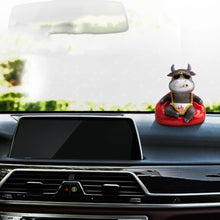 Load image into Gallery viewer, Cute  Cattle  Cow  Car  Ornaments Dashboard Car Interior Social Cattle Fun Decoration White
