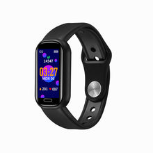 Carica l&#39;immagine nel visualizzatore di Gallery, Smart  Watch Bluetooth-compatible Waterproof Outdoor Sports Heart Rate Monitoring Music Bracelet Black
