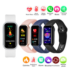 Carica l&#39;immagine nel visualizzatore di Gallery, Smart  Watch Bluetooth-compatible Waterproof Outdoor Sports Heart Rate Monitoring Music Bracelet Black
