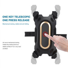 Cargar imagen en el visor de la galería, Bicycle Phone  Mount  Holder Handlebar Clip Support Bracket Universal Shockproof Four-claw Mount Phone Holder Black
