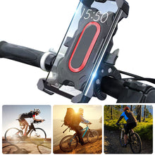 Cargar imagen en el visor de la galería, Bicycle Phone  Mount  Holder Handlebar Clip Support Bracket Universal Shockproof Four-claw Mount Phone Holder Black
