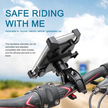 Cargar imagen en el visor de la galería, Bicycle Phone  Mount  Holder Handlebar Clip Support Bracket Universal Shockproof Four-claw Mount Phone Holder Black
