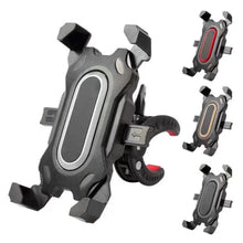 Cargar imagen en el visor de la galería, Bicycle Phone  Mount  Holder Handlebar Clip Support Bracket Universal Shockproof Four-claw Mount Phone Holder Black
