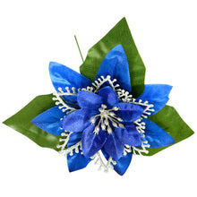 Carica l&#39;immagine nel visualizzatore di Gallery, 18cm Christmas Flowers Artificial For Wedding Party Home Decor Christmas Tree Accessories blue
