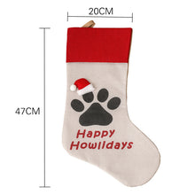 Charger l&#39;image dans la galerie, Christmas Stocking Dog Cat Paw Kids Gift Candy Bag For Christmas Decorations Pet socks big cap I R u f f
