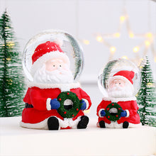 Load image into Gallery viewer, Resin Christmas Crystal  Ball Santa Claus Snowman With Lights For Desktop Ornaments Gifts For Children New luminous crystal ball [large santa claus]
