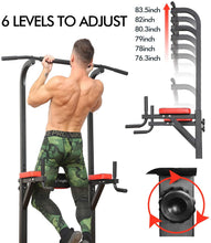 Load image into Gallery viewer, BangTong&amp;Li Power Tower Workout Pull Up &amp; Dip Station Adjustable Multi-Function Home Gym Fitness Equipment 131*40*16
