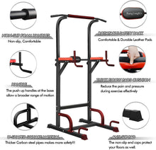 Load image into Gallery viewer, BangTong&amp;Li Power Tower Workout Pull Up &amp; Dip Station Adjustable Multi-Function Home Gym Fitness Equipment 131*40*16
