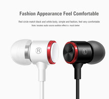 Load image into Gallery viewer, Earphones Metal Heavy Bass Stereo Wired Headset In-ear Microphone Gaming Headset Black
