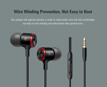 Load image into Gallery viewer, Earphones Metal Heavy Bass Stereo Wired Headset In-ear Microphone Gaming Headset Black
