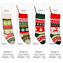 Load image into Gallery viewer, Christmas Stocking Knitted Christmas Decoration Christmas Gift Children&#39;s Holiday Gift Bag&quot;&quot; D Elk
