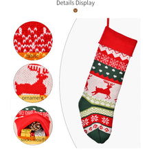 Load image into Gallery viewer, Christmas Stocking Knitted Christmas Decoration Christmas Gift Children&#39;s Holiday Gift Bag&quot;&quot; D Elk
