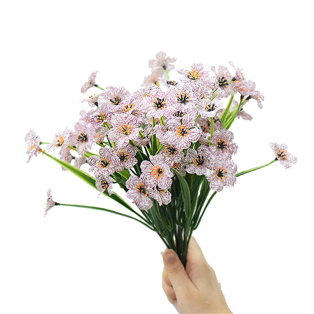 2 Pcs Outdoor Artificial  Flowers Fake Flowers Decoration For Outside No Fade White