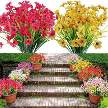 Carica l&#39;immagine nel visualizzatore di Gallery, 2 Pcs Outdoor Artificial  Flowers Fake Flowers Decoration For Outside No Fade White
