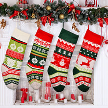 Load image into Gallery viewer, Christmas Stocking Knitted Christmas Decoration Christmas Gift Children&#39;s Holiday Gift Bag&quot;&quot; D Elk
