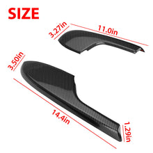 Load image into Gallery viewer, 4 Pcs/set Interior  Door  Armrest  Panel  Trim  Cover Carbon Fiber Pattern Interior Patch For Civic 2016-2020 Carbon black
