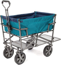 Carica l&#39;immagine nel visualizzatore di Gallery, Mac Sports Heavy Duty Steel Double Decker Collapsible Yard Cart Wagon 53*21*76
