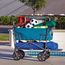 Cargar imagen en el visor de la galería, Mac Sports Heavy Duty Steel Double Decker Collapsible Yard Cart Wagon 53*21*76
