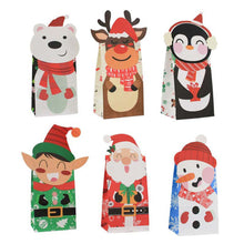 Last inn bildet i Galleri-visningsprogrammet, Paper  Christmas  Gift  Bags Cookies Candy Packaging Bags Greaseproof Paper Pouch Party Supplies (24 Bags 2 Stickers) 24 + 2 stickers
