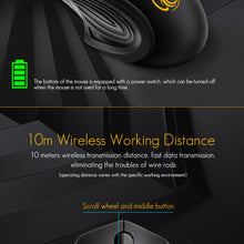 Carica l&#39;immagine nel visualizzatore di Gallery, 2.4g Wireless  Mouse For Laptop Pc Adjustable 1600 Dpi Usb Gaming Mice Computer Ergonomic Design green
