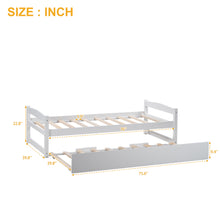 Load image into Gallery viewer, Twin Size Sofa  Bed Wooden Daybed With Trundle Household Furniture Room Accessories White
