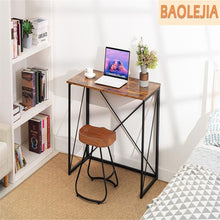 Cargar imagen en el visor de la galería, 40&quot;&quot; Writing Computer  Desk Space Saving Foldable Table Folding Desk No Assembly Required Brown
